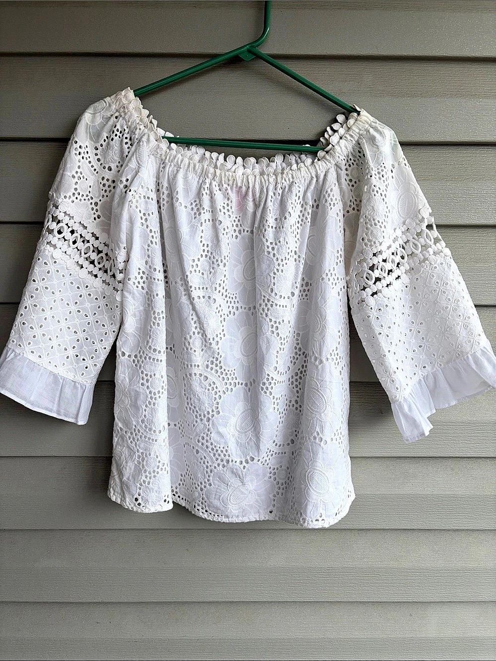 Lily Pulitzer White Eyelet Blouse Size Small Like New
